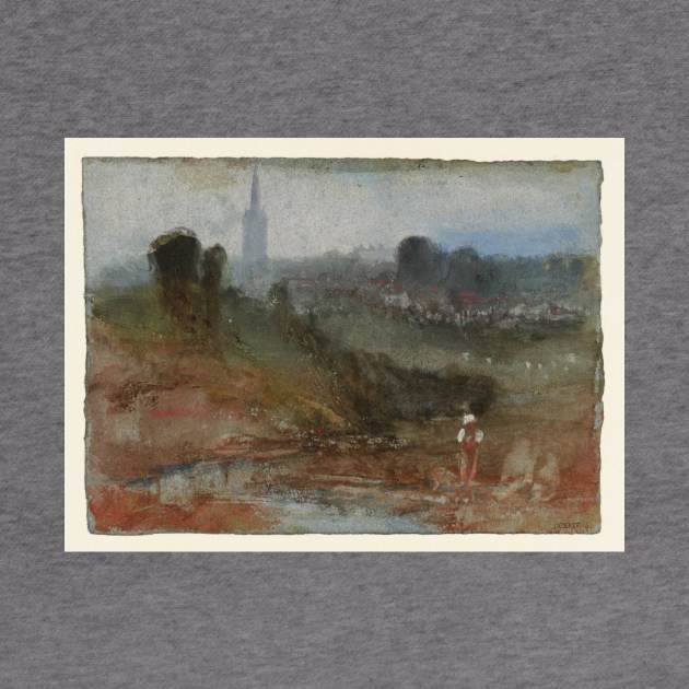 A View of Petworth Church, with the Chimneys of Petworth House to the Right of the Spire, 1827 by Art_Attack